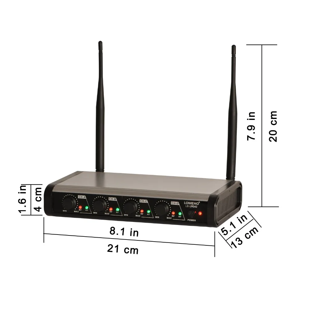 LOMEHO LO-U9040 4 Way UHF 4 ручной церковный караоке Dj вечерние встречи беспроводной микрофон