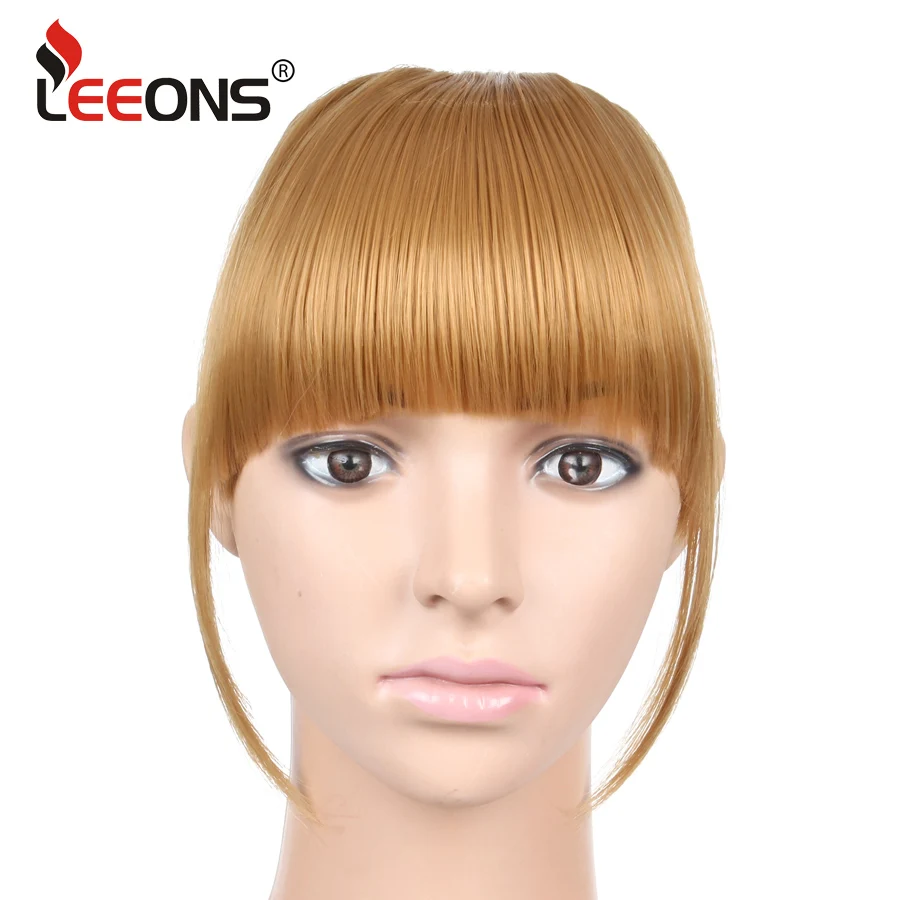 Leeons Synthetic Women Clip Bangs Hair Extension Fringe Hairpieces Black With Blond Hair Piece Clip On Front Fake Fringe 6 Inch Leeons Synthetic Women Clip Bangs Hair Extension Fringe Hairpieces Black With Blond Hair Piece Clip On Front Fake Fringe 6 Inch