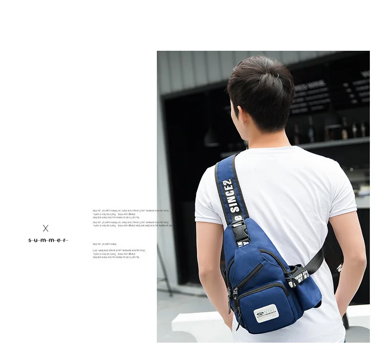 Male Sling Bag Oxford Men Messenger Bag Brand Chest Pack Multifunctional man fashion Chest Bags men's Small shoulder Travel Bag