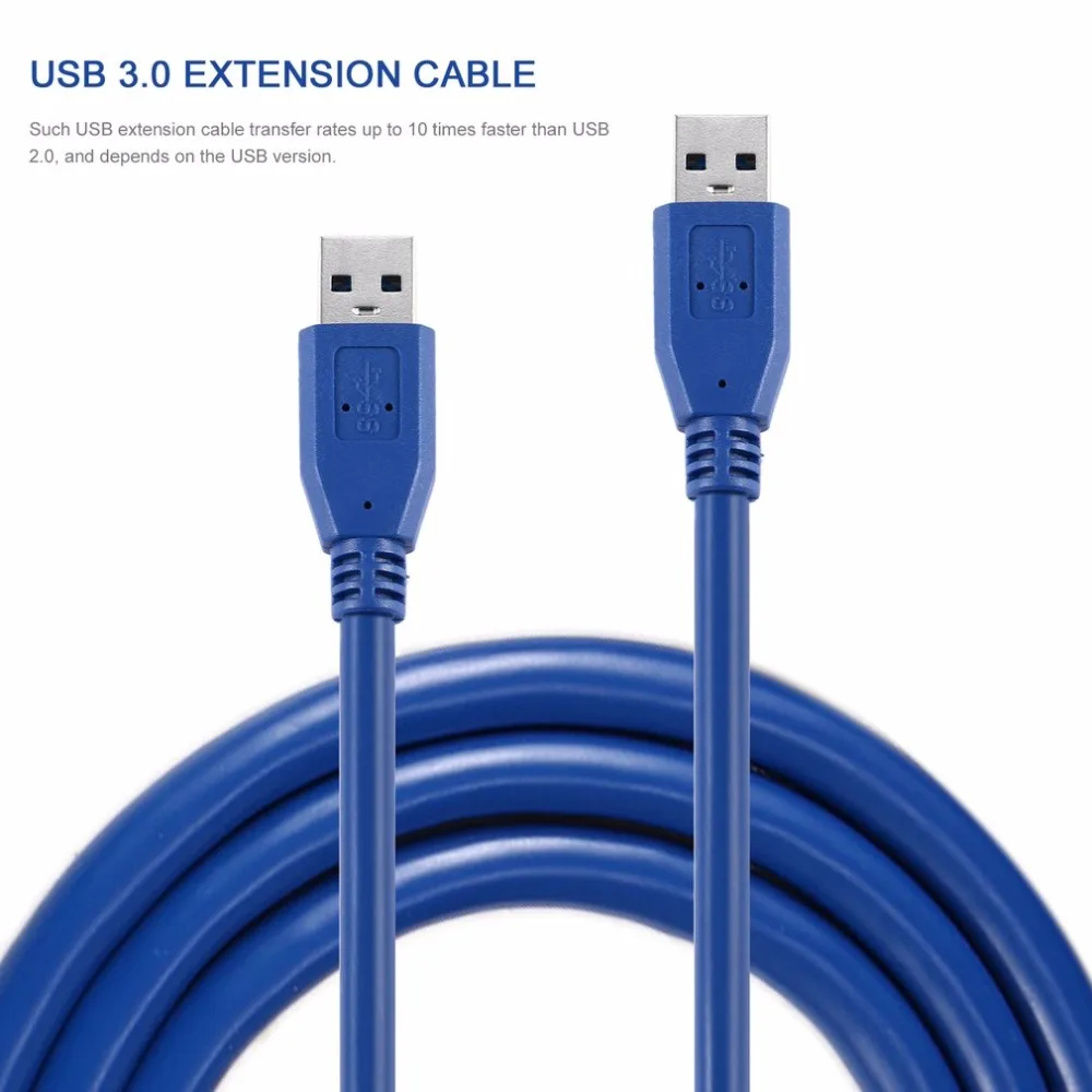 Кабель-удлинитель USB 3,0 type A Male to type A Male 1 M USB кабель для компьютера/автомобиля MP3/камеры