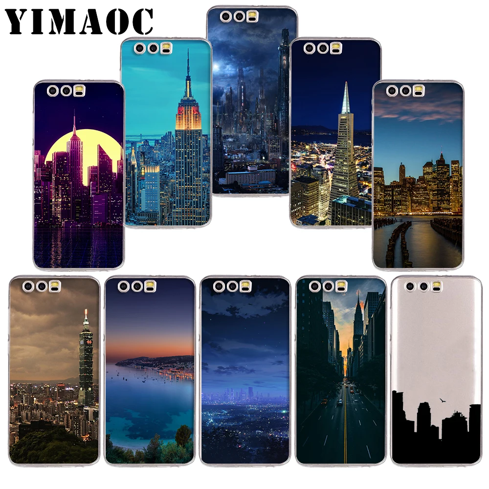 

YIMAOC 101z City Street Tower Forest Ocean Soft TPU Case for Huawei Honor 10 9 lite 7A Pro 7C 7X 8X Nove 3 3i