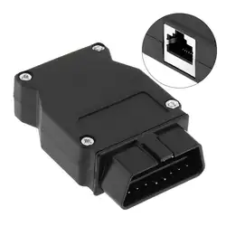 Черный OBD-II 16Pin мужской Авто расширение Открытие кабель автомобиля диагностический интерфейс разъем с Кабельный разъем рот