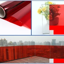 50 см широкий красный стакан Пленка ПЭТ окна фильм приклеены стекло архитектурное декоративная пленка вечерние Отель Ресторан Декор