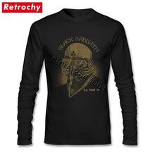 Изготовленные на заказ с изображением группы Black Sabbath пара с длинными рукавами, с круглым вырезом, органический хлопок, футболки, мужские легкие Fathers Day Подарки городская одежда Костюмы