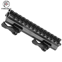 FIRE WOLF Tactical QD Крепление двойной рельс 13 слот угол крепления рельсы быстрое отсоединение Picatinny Weaver рельсовый прицел крепление для 20 мм рельса