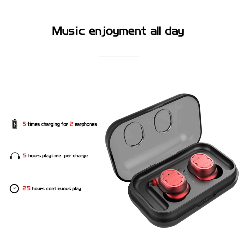 Наушники вкладыши TWS Bluetooth V5.0 наушники сенсорный Управление Hi Fi стерео