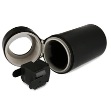 Черный Авто бесшумные часы намотки цилиндрической формы наручные часы коробка с США вилкой