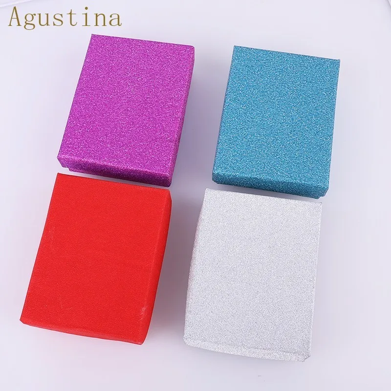 

1pc Square jewelry organizer box Engagement Ring For Earrings Necklace Bracelet Display Gift Box Holder Red white purple blue