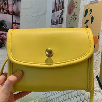 

Brand small Flap bag Solid color Simple Wild Women Shoulder Bag version Women phone Coin Purse Crossbody Bolsa Feminina B42-55