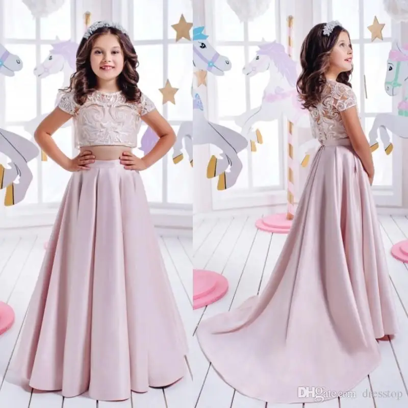 two piece flower girl dress