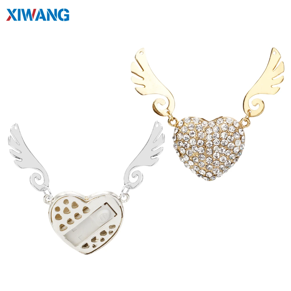 Crystal Necklace Heart USB Flash Drive 64GB 32GB Pen Drives 128GB 16GB 8GB 4GB USB 2.0 Pendrive Jewelry Memory Stick Girls Gift (9)