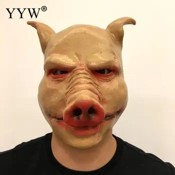 

1pcs Horror Pig Head Halloween Mask Carnival Party Masks Mascaras Halloween Pig Mask Realistic Latex Masks Cosplay Props Masque