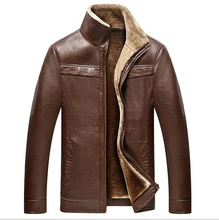 hot brand leather men’s leather fur winter fur one integrated velvet thicker leather jacket men’s jackets luxury leather goods