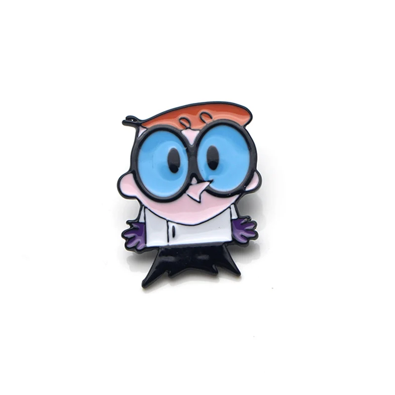P3275 Dongmanli Симпатичные Dexter эмалированные булавки и броши для женщин и мужчин нагрудные значки на рюкзак сумки значок подарки