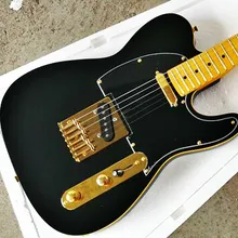 Высокое качество FDTL-2033 матовый черный цвет твердая липа корпус палисандр гриф золото harware TL электрогитара