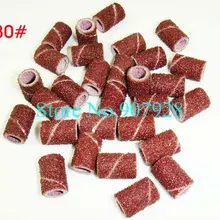 200 шт. x 80# Шлифовальная Пилка Для ногтей резинки для ногтей сверла шлифовальные барабаны Dremel ротационный Полирующий круг