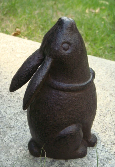 Cast Iron Rabbit Vintage Home Yard Garden Decoration Primitive