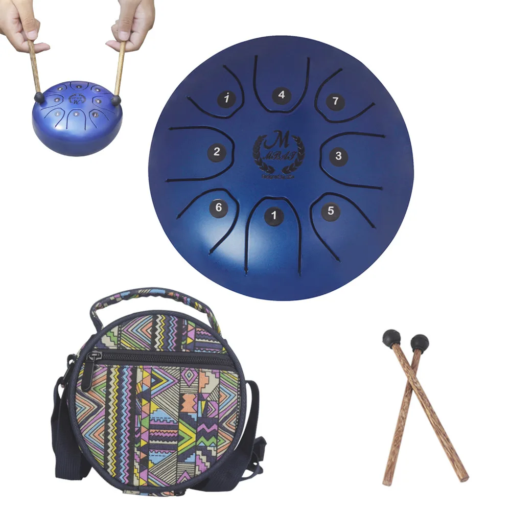 5.5 Inch Worry free/Tongue Drum Mini 8 Tone Steel Hand Pan Drum