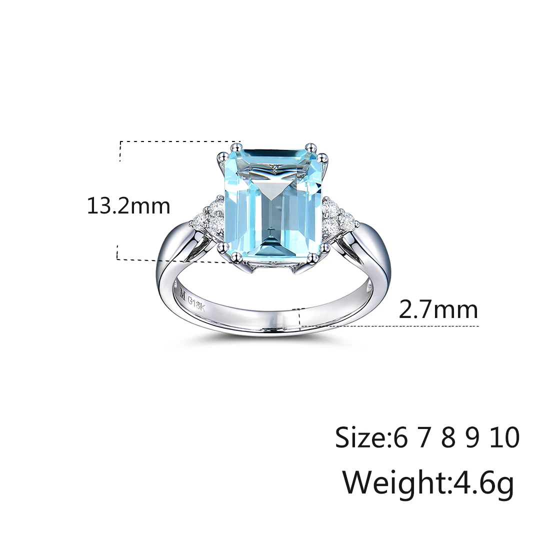 Новое большое голубое прямоугольное каменное серебряное кольцо для женщин обручальное модное ювелирное изделие