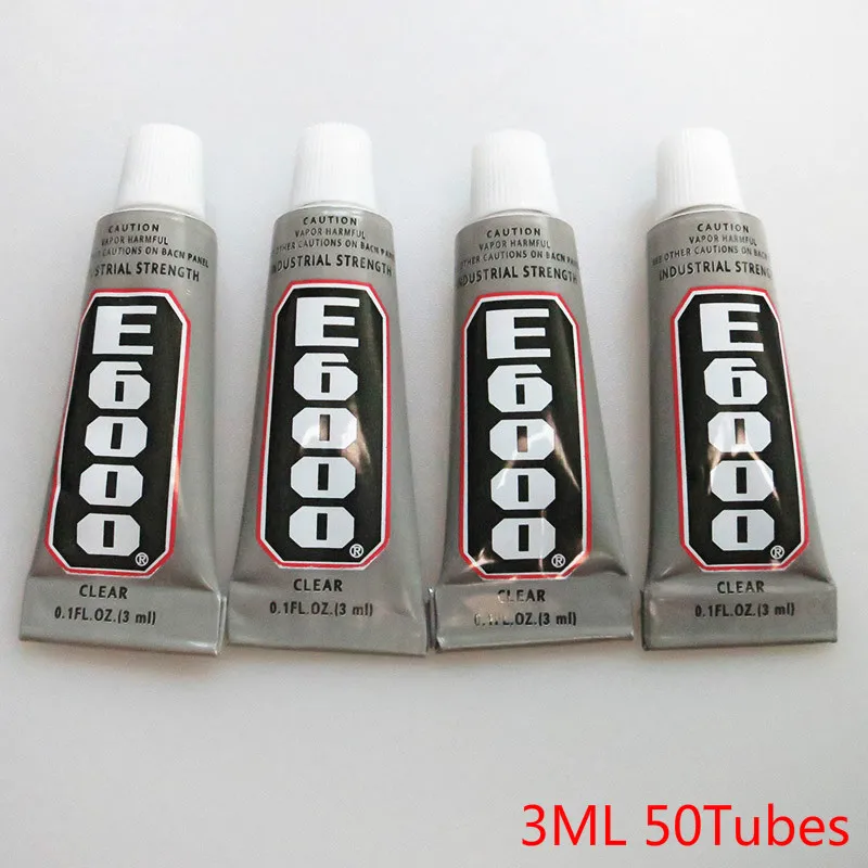 50 Tubes Genuine 100 E6000 Glue 3 ml Used For Fabric Rhinestone