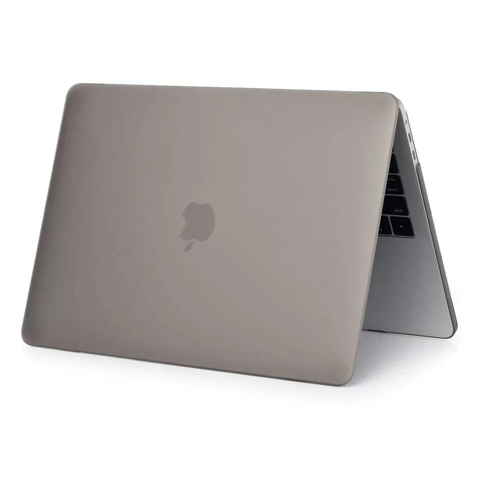 Цветной чехол для ноутбука Apple MacBook Air Pro retina 11 12 13 15 для macbook New Pro 13 15 16 дюймов с сенсорной панелью+ крышка клавиатуры - Цвет: Matte grey