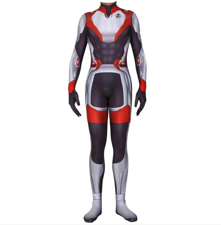 New Avengers Endgame Quantum Realm Cosplay Costume Superhero Captain America Captain Marvel Zentai Bodysuit Suit Jumpsuits
