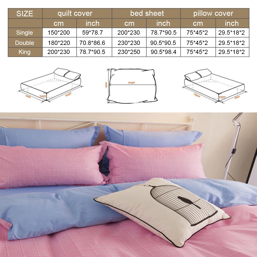 مجموعات الفراش لحاف غطاء وسادة غطاء المخدة حاف غطاء السرير ورقة البوليستر القطن مبطن نوم ديكور المنزل 4 قطع