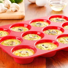 KITNEWER dicke mini Silikon Muffin pan Backblech Cupcake kuchenwerkzeug Silikon Backformen 12 Tasse Backform Kuchenform