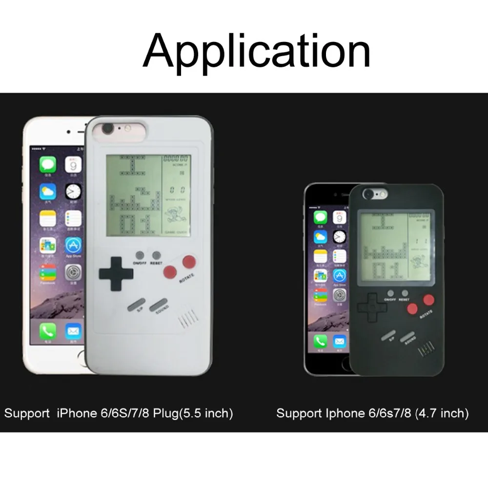 Чехлы Tetris для iPhone X 6plus 6s 7 7plus 8 8plus Play Blokus чехол игровой консоли защитный в