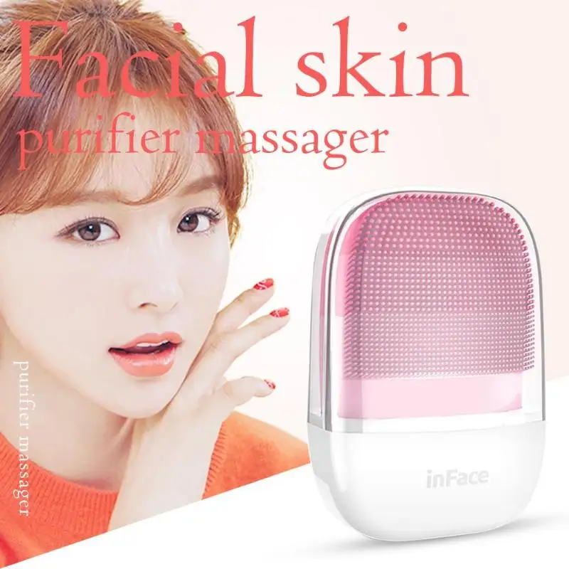 Xiaomi Youpin inFace Sonic Face Deep Cleansing Brush Waterproof Ultrasonic Skin Massager for IPX7 Silicone Cleansing Device