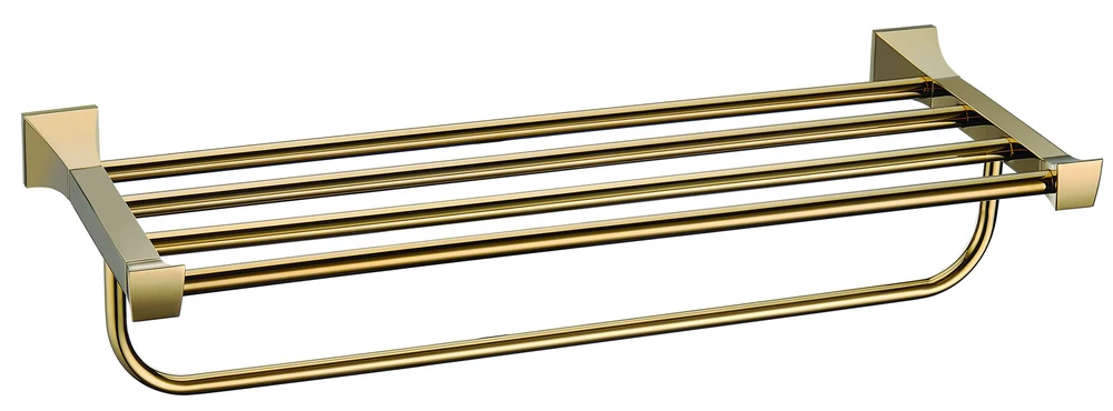 

FREE SHIPPING GOLD square design towel shelf