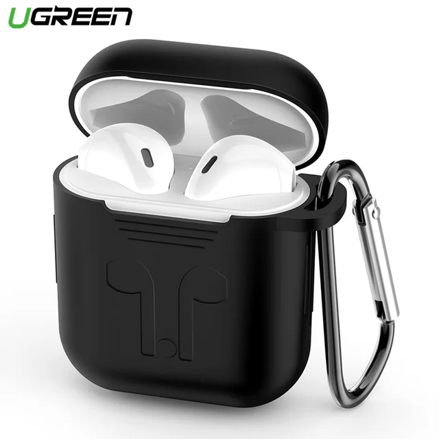Cheap Ugreen Earphone Case for Apple AirPods Silicone Cover Wireless Bluetooth Headphone Air Pods Pouch Protective AirPod Accessories