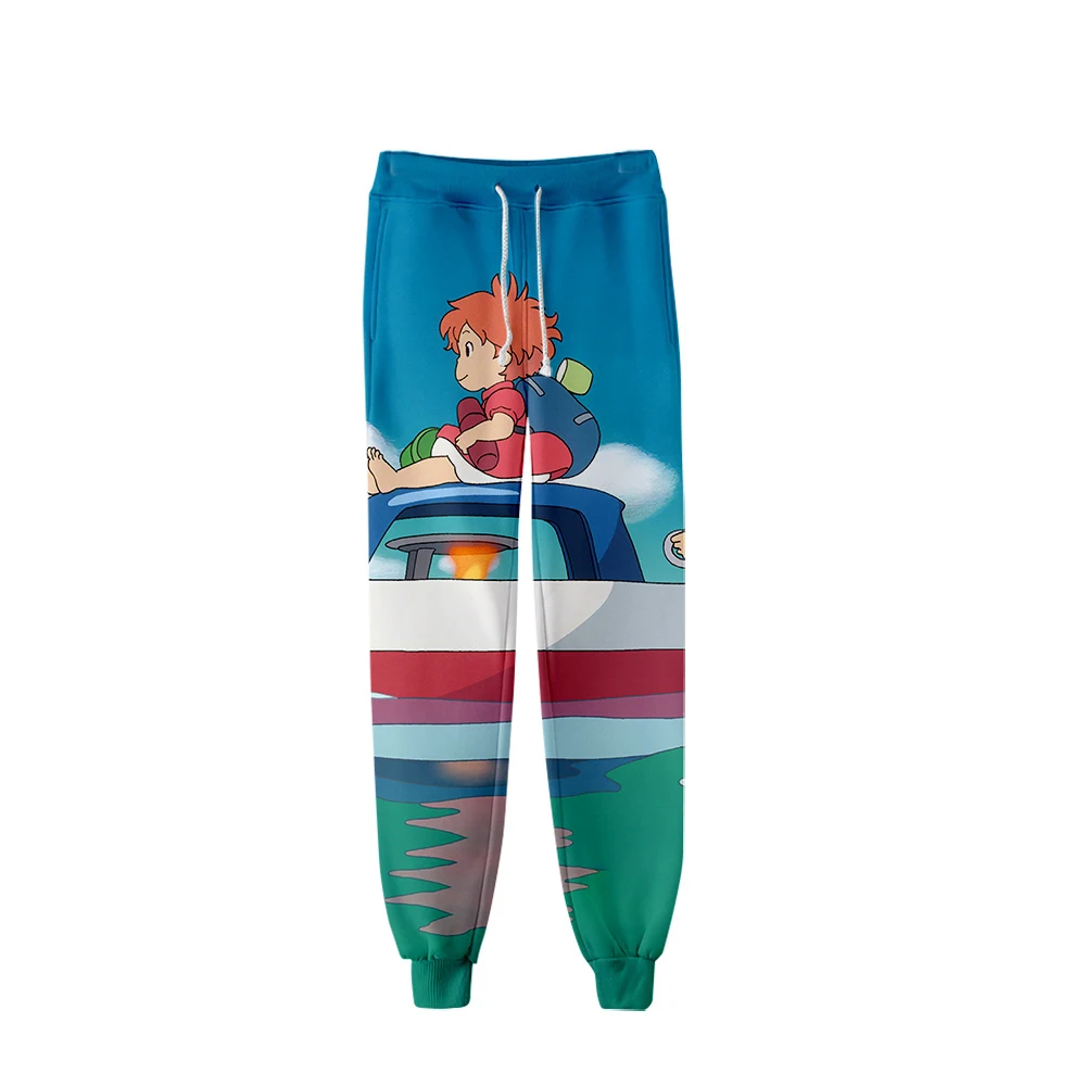 Новые высококачественные спортивные брюки для бега из аниме «Ponyo on the Cliff», мужские спортивные брюки для фитнеса, бодибилдинга, одежда для бега, спортивные штаны