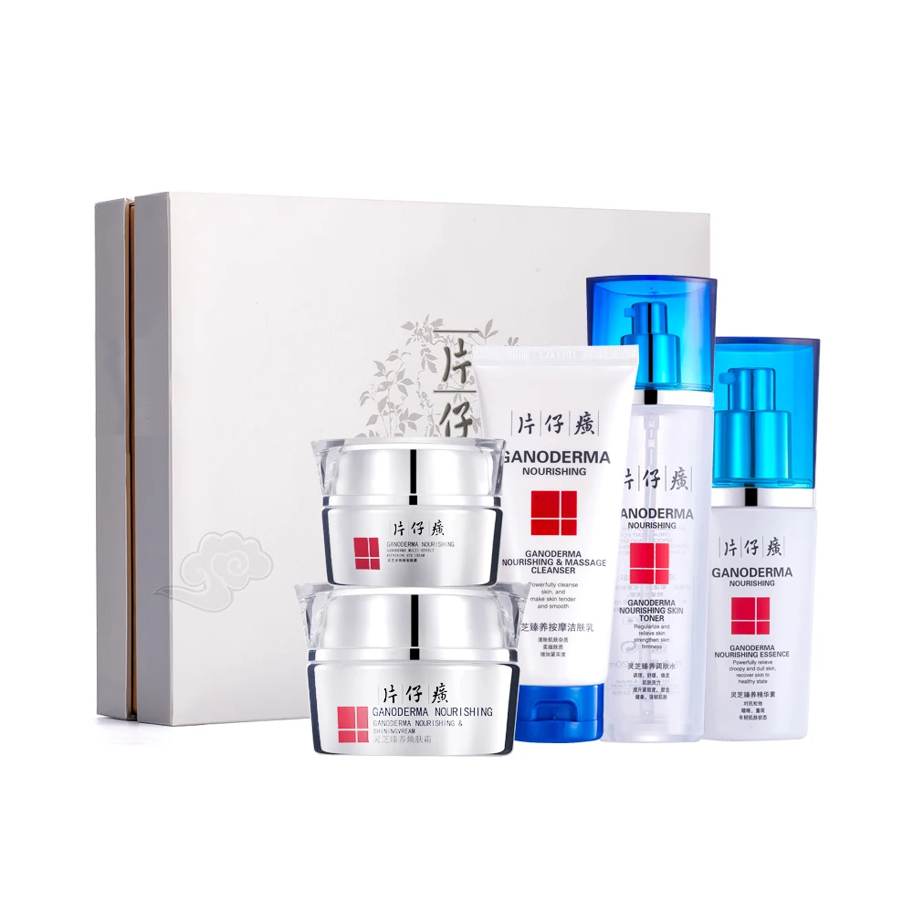 

Pien Tze Huang Ganoderma Nourishing Massage Skin Care Set Facial Cleanser Toners Essence Cream and Eye Cream Anti-wrinkle