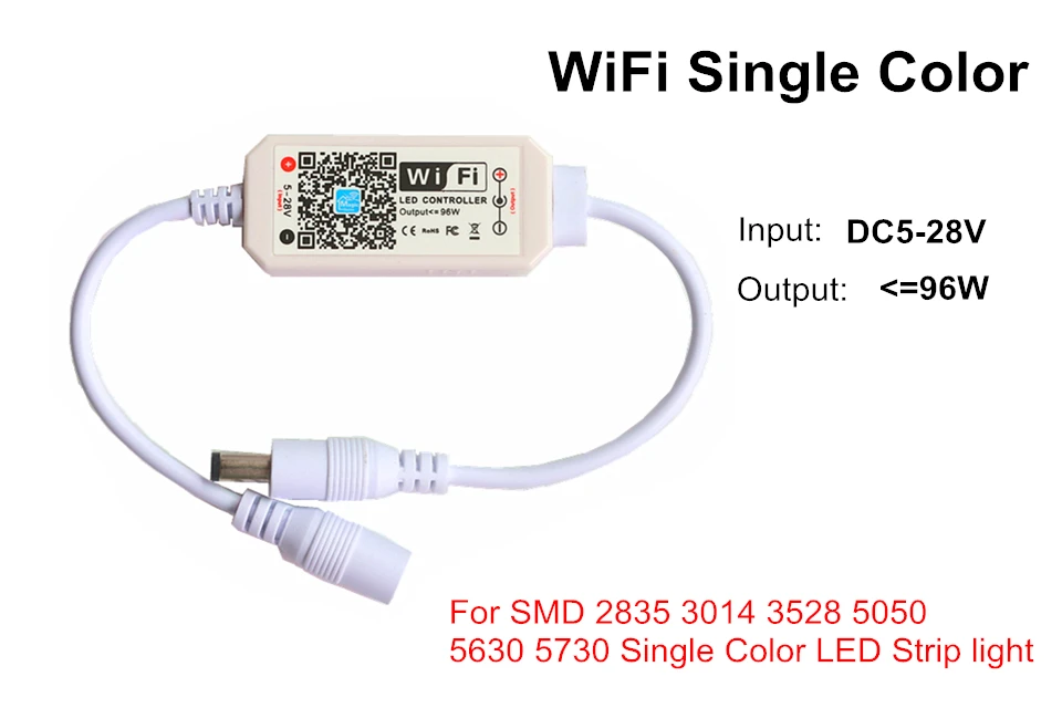 Мини Bluetooth WiFi светодиодный контроллер для 5 в 12 В 24 3528 5050 Одноцветный RGB RGBW WS2811 WS2812B