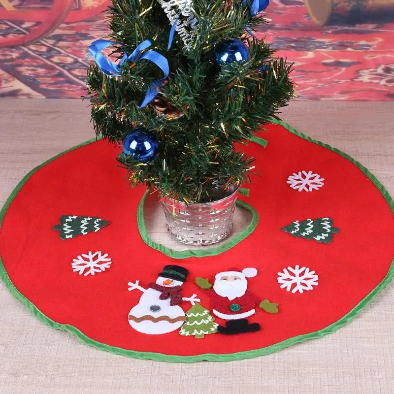 Красная рождественская елка, Новогоднее украшение для дома, круглая Рождественская елка, юбки, украшения, рождественские украшения для дома