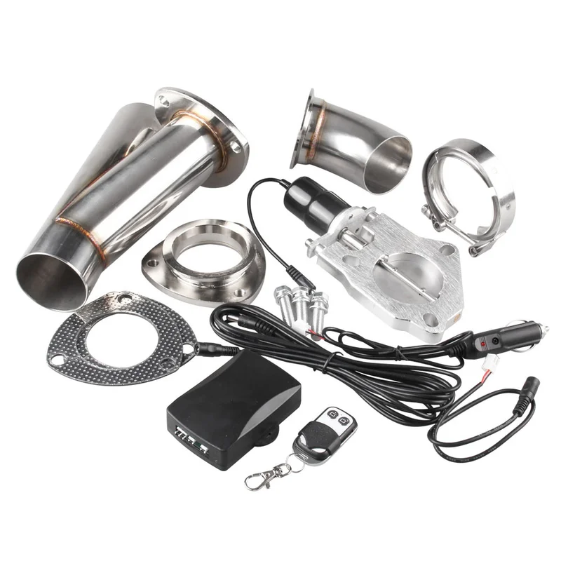 

Electric Stainless Steel Exhaust Cut Off Drain Valve 2" or 2.5" or 3" / Switch with Remote Control TP024A + TP022A Exhaust Pipe