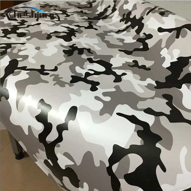 15 Kinds Premium Camo Vinyl Car Wrap Black White Blue Red Green Camouflage Film Sticker For Car Scooter Motorcycle Decoration