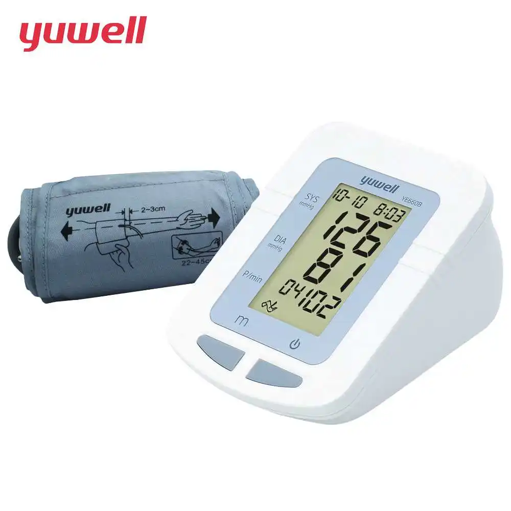 Günstige YUWELL Große Manschette blutdruck monitor herzfrequenz monitor automatische blutdruckmessgerät medizinische ausrüstung Diagnose werkzeug 660B