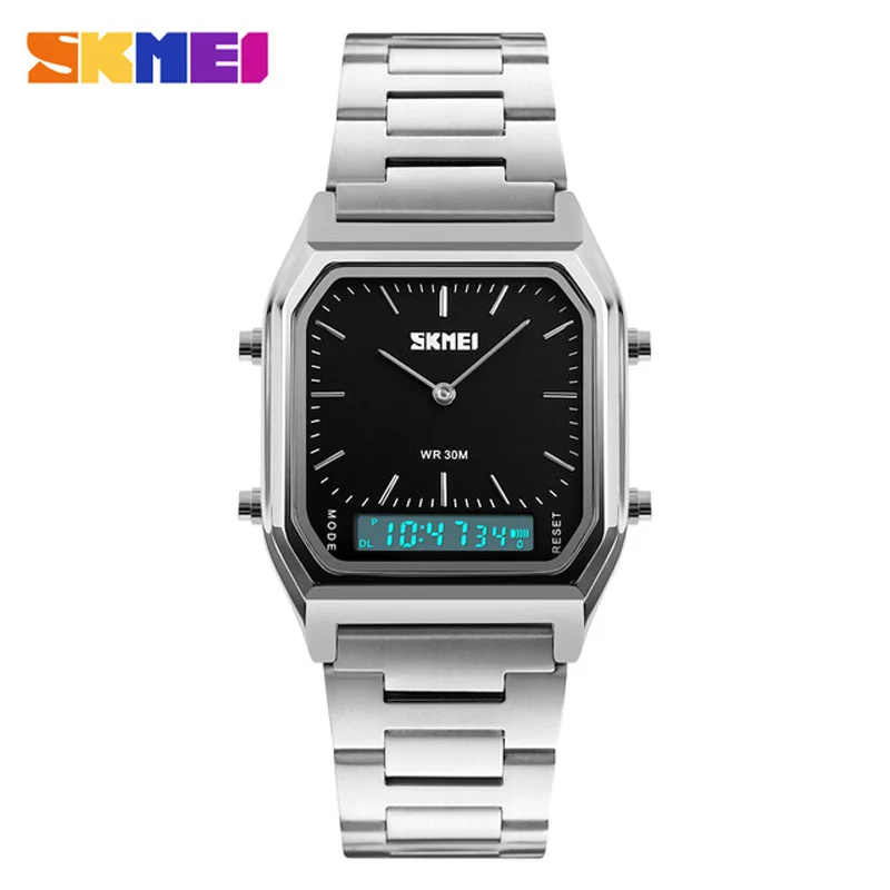 Цифровые спортивные часы для мужчин Топ бренд класса люкс SKMEI двойной дисплей электронный светодиодный кварцевые часы мужские часы для мужчин reloj hombre