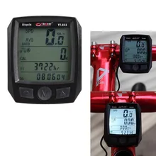 LCD Bicycle Computer Night Light Bike Cycling Stopwatch with Calorie Consumption Display Bicycle Odometer Speedometer Rainproof