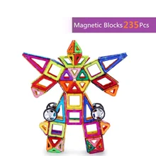 235pcs High Quality Kids 3D DIY Magnetic Blocks Educational Toys Magnetic Building Block Bricks Magnetic building block Set