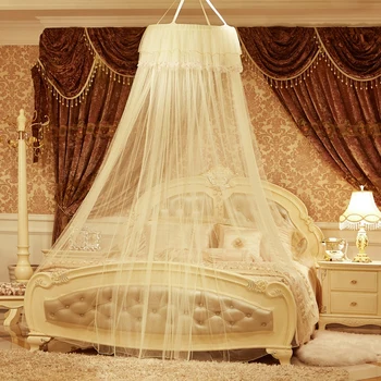 

UNIKEA Single-Door Circular Hung Dome Mosquito Nets Canopy 0.7cm Diameter Bedding Campin Gnew Design