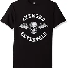 Аутентичная AVENGED SEVENFOLD Band Классическая футболка с логотипом Deathbat S-3XL Новая модная повседневная футболка с круглым вырезом и принтом высокого качества
