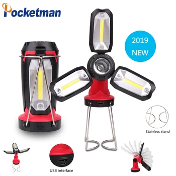 

2019 New LED Work Light LED Flashlight 3*COB+XPE with USB Charge Multi-function Built-in Battery z45