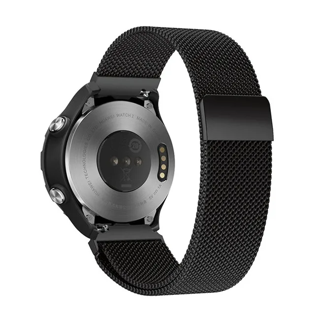 20 мм Миланская петля ремешок для часов Garmin vivoactive3/тренажер музыка/vivomove HR/vivomove/Forerunner245 645/приближение S40 - Цвет ремешка: Черный