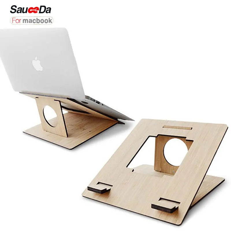 Универсальный бамбук Планшеты подставка для ноутбука MacBook Pro 13 11.6 13.3 15.4 дюймов ASUS