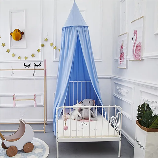 Light Blue Cotton Bed Kids Canopy Baby Hanging Tent Crib Children Light Blue Cotton Bed Kids Canopy Baby Hanging Tent Crib Children Room Nursery Decor