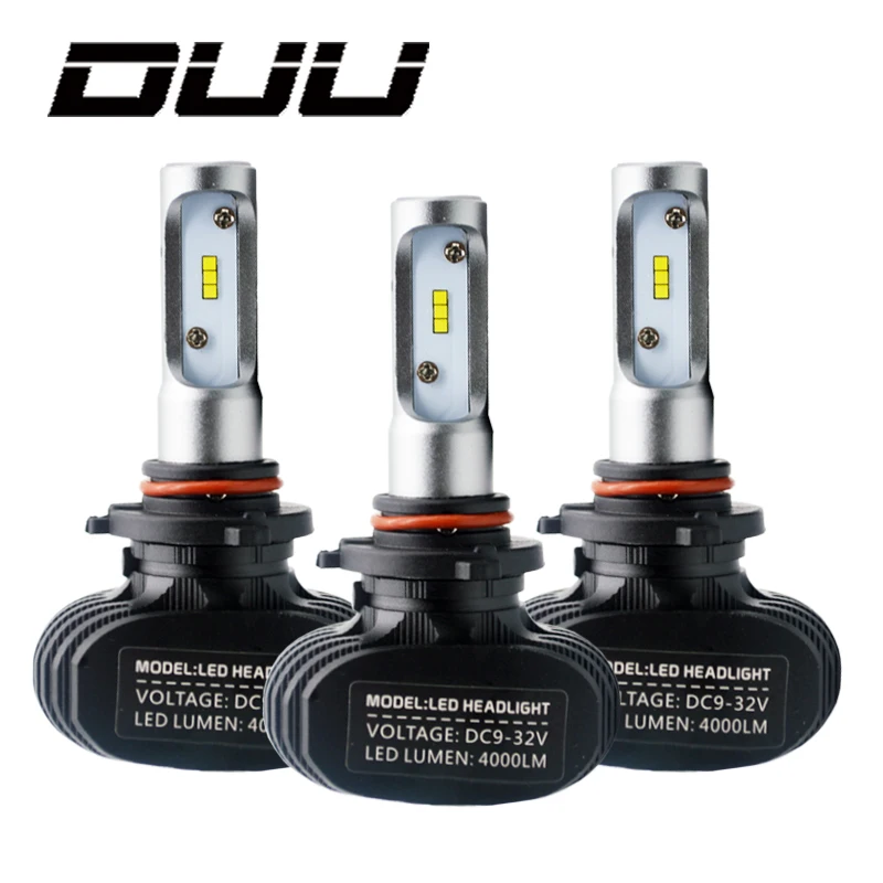

DUU 2Pcs 9005 HB3 9006 HB4 H11 H4 H7 Led H1 Auto Car Headlight S1 N1 50W 8000LM 6000K Automobile Bulb CSP Lumileds La