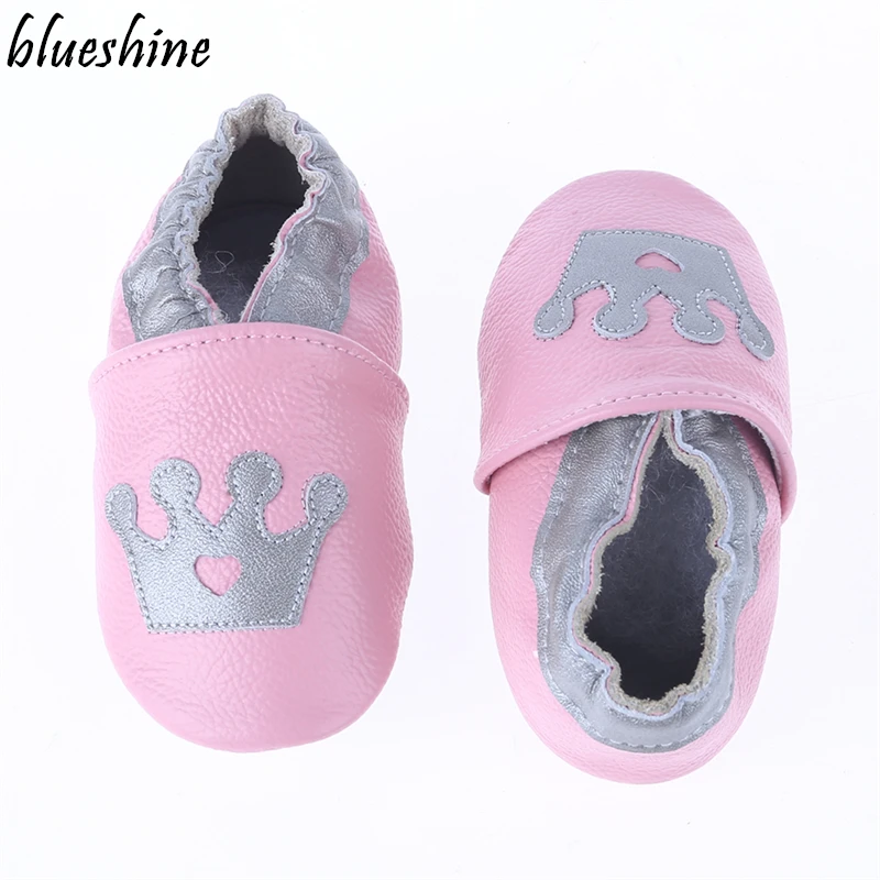 Beaux Styles De Couronne En Cuir Veritable Bebe Filles Chaussures Souples Chaussons Pour Bebes Bebe Garcons Premier Marcheur Chaussures En Cuir De Vache Bebe Chaussures Aliexpress